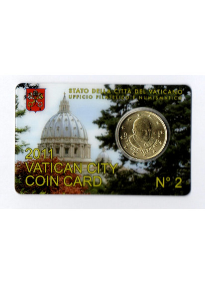 2011 2° Coincard 50 Centesimi Ufficiale Zecca Benedetto XVI